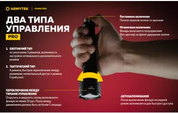 Фонарь Armytek Viking Pro Magnet USB Extended Set  белый