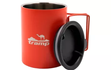 Термокружка Tramp 400 мл со складными ручками и поилкой TRC-137.12 (Терракотовый )