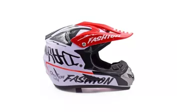 Шлем кроссовый Fashion (Белый/Черный XL)