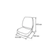 Сиденье мягкое складное Economy Low Back Seat, серое 75103G