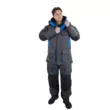 Костюм NovaTex Grayling Камчатка (-45), Таслан (Темный графит/Синий 48-50/182-188)
